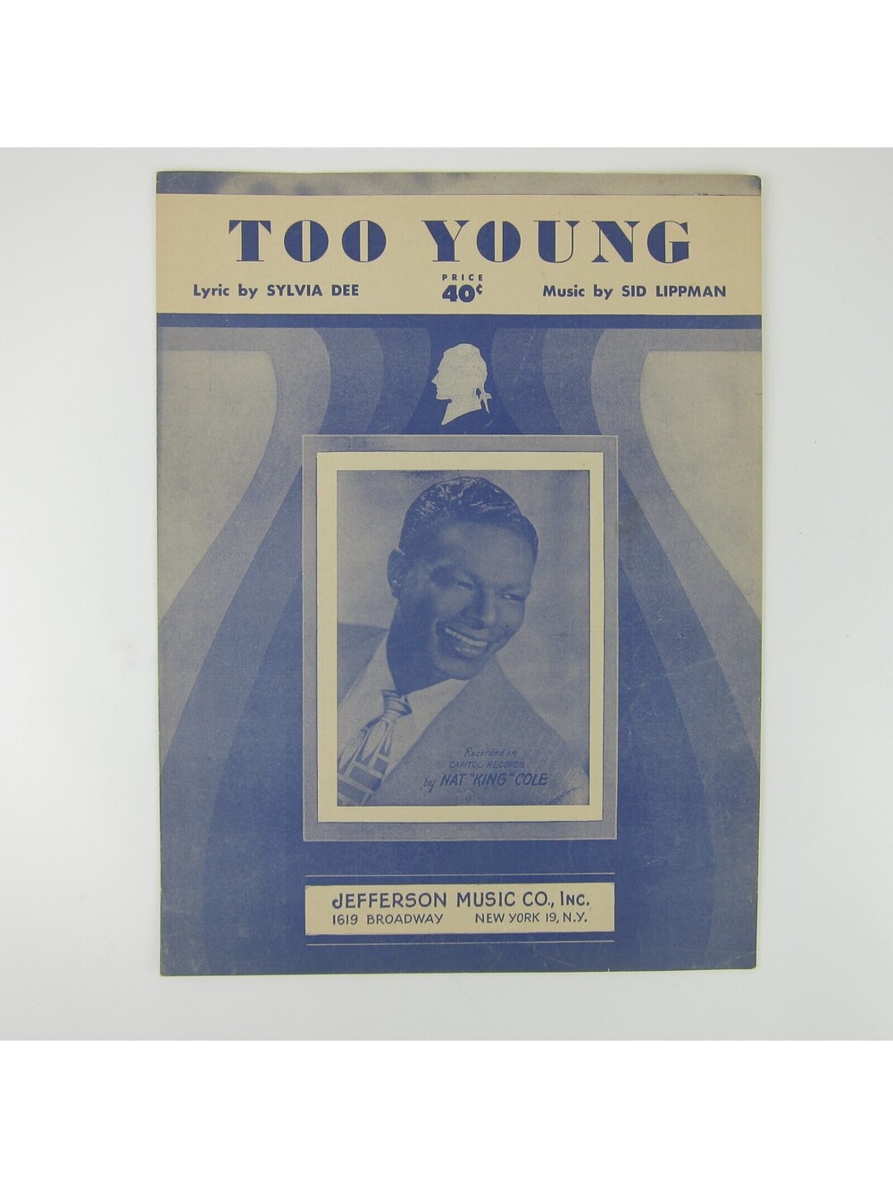 Sheet Music Too Young Nat King Cole Sylvia Dee Sid Lippman Vintage 1951